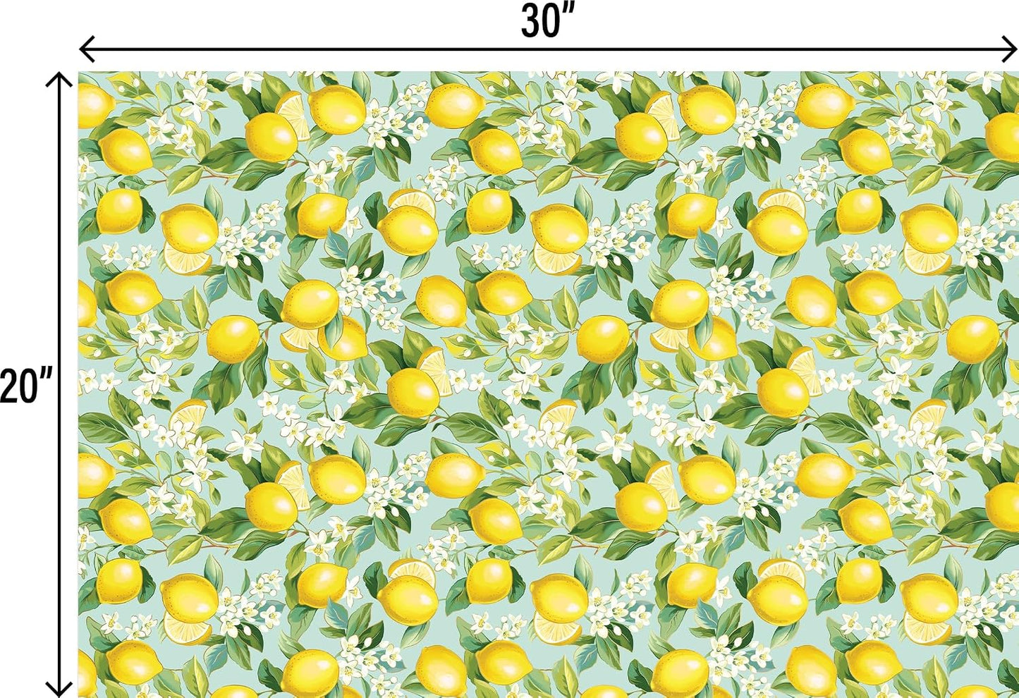 Printed Unfolded Gift Tissue 20" x 30", Lemon Tree, 240 Sheets