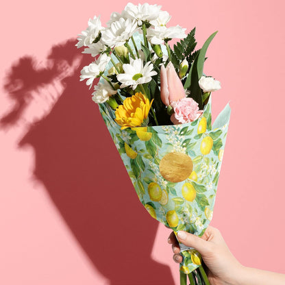 Printed Unfolded Gift Tissue 20" x 30", Lemon Tree, 240 Sheets