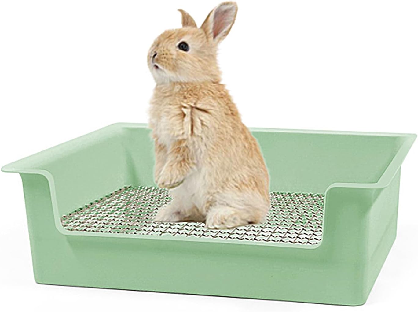 Litter Box Rabbit, Bunny Potty Pan, 1cm Steel Grate with Tray | 39 x 29 x 12 cm box with 1 cm steel mesh keeps paws above waste; removable tray lifts out for quick daily cleaning