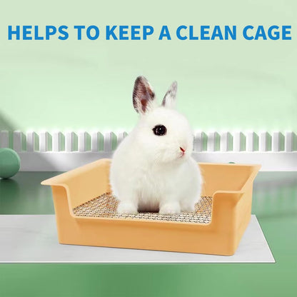 Litter Box Rabbit, Bunny Potty Pan, 1cm Steel Grate with Tray | 39 x 29 x 12 cm box with 1 cm steel mesh keeps paws above waste; removable tray lifts out for quick daily cleaning