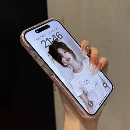 for iPhone 16 2in1 Card Holder Slot Wallet Photo Pocket Clear Candy Color Case TPU+pc Shockproof Cover(for iPhone 16/Cream Yellow)