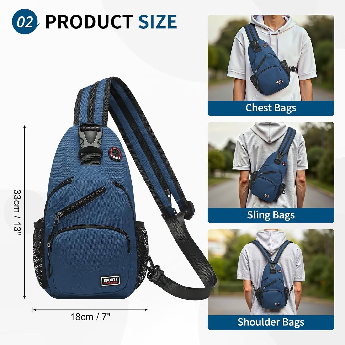 Convertible Sling Bag for Women Men Fit for 7.9" Tablet Yellow | Lightweight Mini Crossbody Backpack Daypack Anti-theft with Water Bottle Holder for Casual Travel Sport Hiking