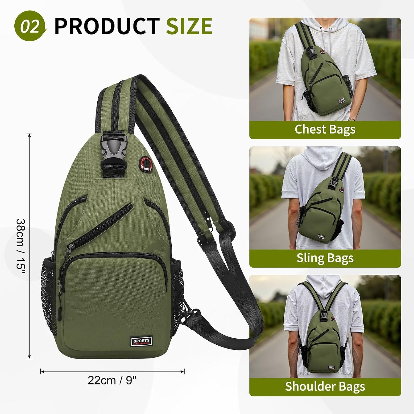 Convertible Sling Bag for Women Men Fit for 7.9" Tablet Yellow | Lightweight Mini Crossbody Backpack Daypack Anti-theft with Water Bottle Holder for Casual Travel Sport Hiking