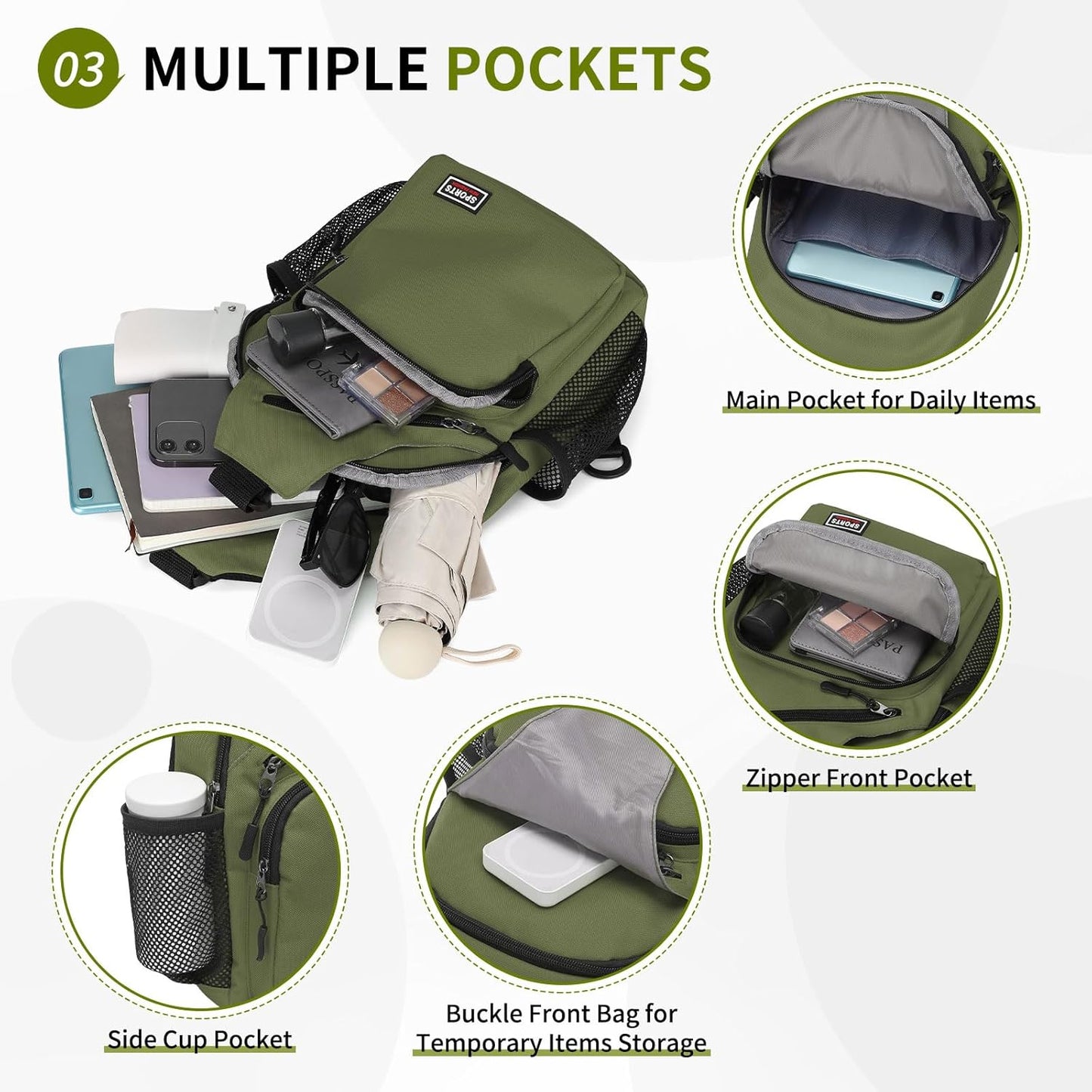 Convertible Sling Bag for Women Men Fit for 7.9" Tablet Yellow | Lightweight Mini Crossbody Backpack Daypack Anti-theft with Water Bottle Holder for Casual Travel Sport Hiking