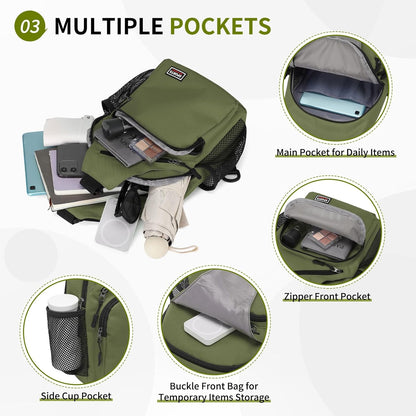 Convertible Sling Bag for Women Men Fit for 7.9" Tablet Yellow | Lightweight Mini Crossbody Backpack Daypack Anti-theft with Water Bottle Holder for Casual Travel Sport Hiking