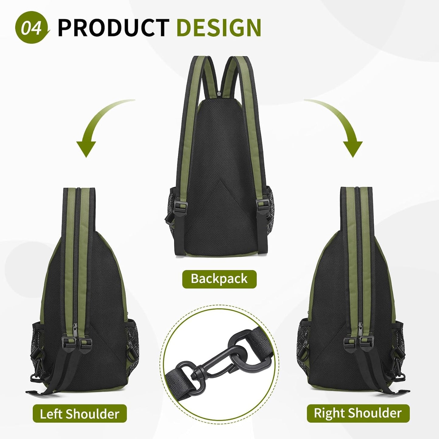 Convertible Sling Bag for Women Men Fit for 7.9" Tablet Yellow | Lightweight Mini Crossbody Backpack Daypack Anti-theft with Water Bottle Holder for Casual Travel Sport Hiking