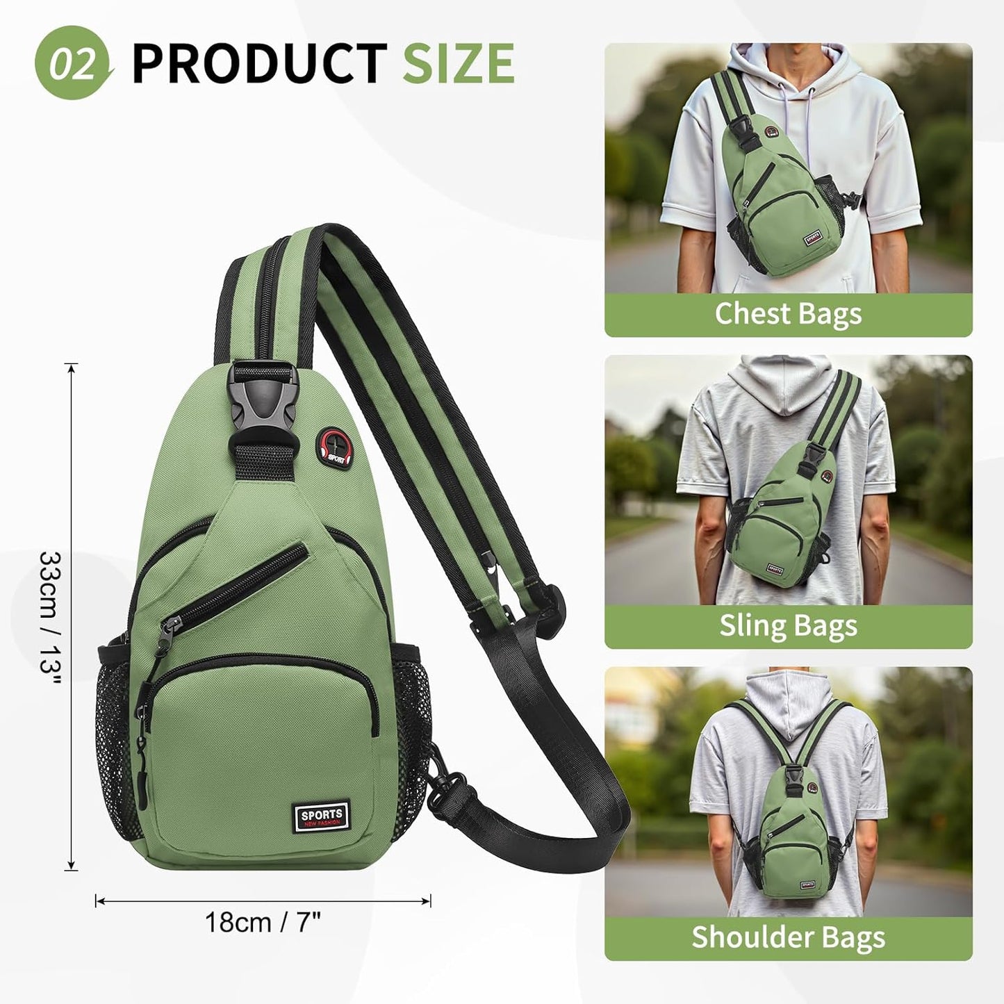 Convertible Sling Bag for Women Men Fit for 7.9" Tablet Yellow | Lightweight Mini Crossbody Backpack Daypack Anti-theft with Water Bottle Holder for Casual Travel Sport Hiking