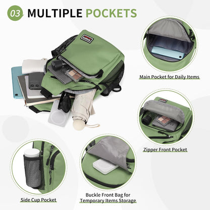 Convertible Sling Bag for Women Men Fit for 7.9" Tablet Yellow | Lightweight Mini Crossbody Backpack Daypack Anti-theft with Water Bottle Holder for Casual Travel Sport Hiking