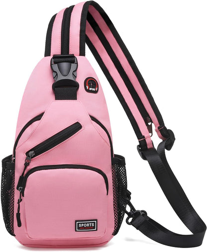 Convertible Sling Bag for Women Men Fit for 7.9" Tablet Yellow | Lightweight Mini Crossbody Backpack Daypack Anti-theft with Water Bottle Holder for Casual Travel Sport Hiking