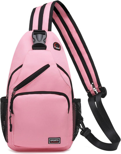 Convertible Sling Bag for Women Men Fit for 7.9" Tablet Yellow | Lightweight Mini Crossbody Backpack Daypack Anti-theft with Water Bottle Holder for Casual Travel Sport Hiking
