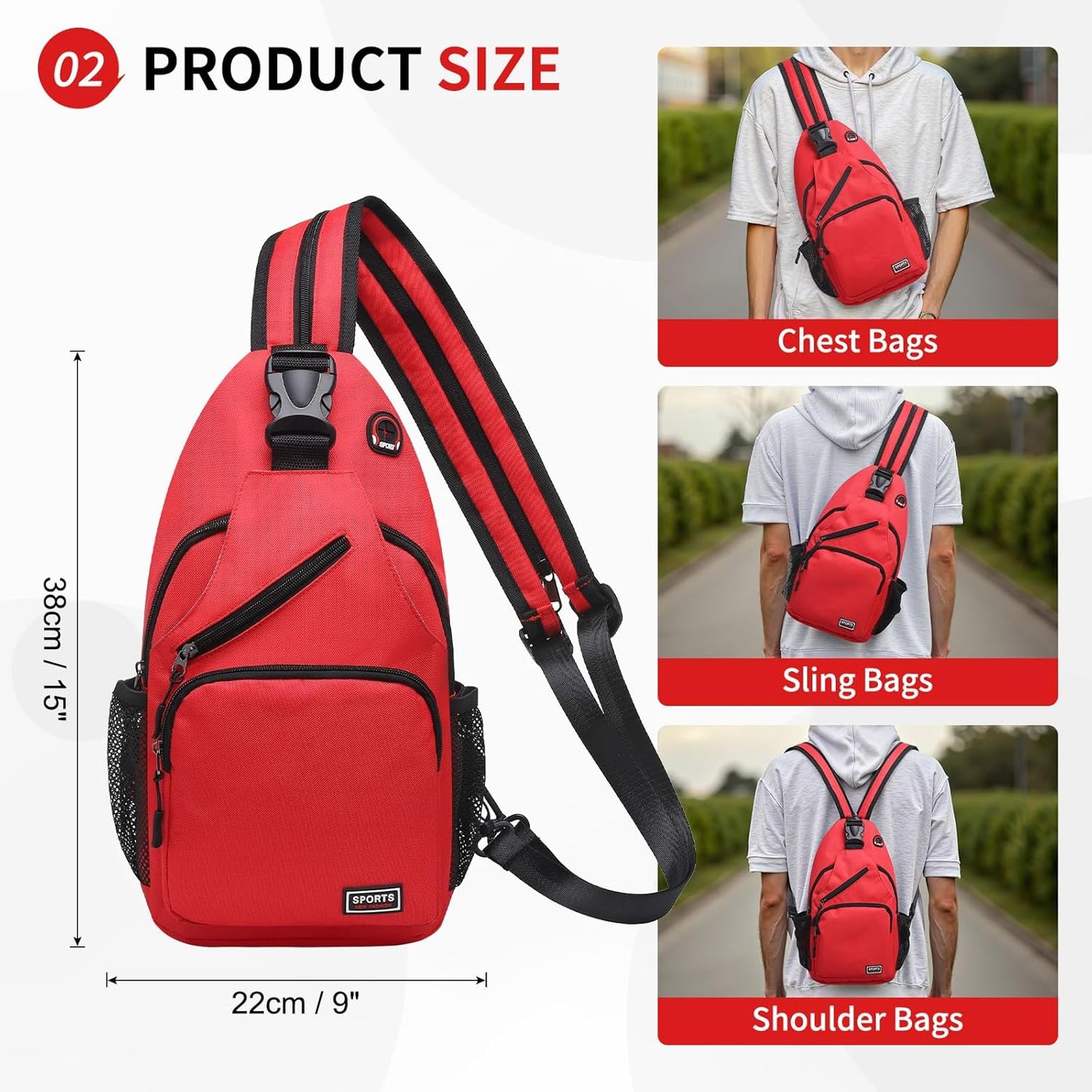 Convertible Sling Bag for Women Men Fit for 7.9" Tablet Yellow | Lightweight Mini Crossbody Backpack Daypack Anti-theft with Water Bottle Holder for Casual Travel Sport Hiking