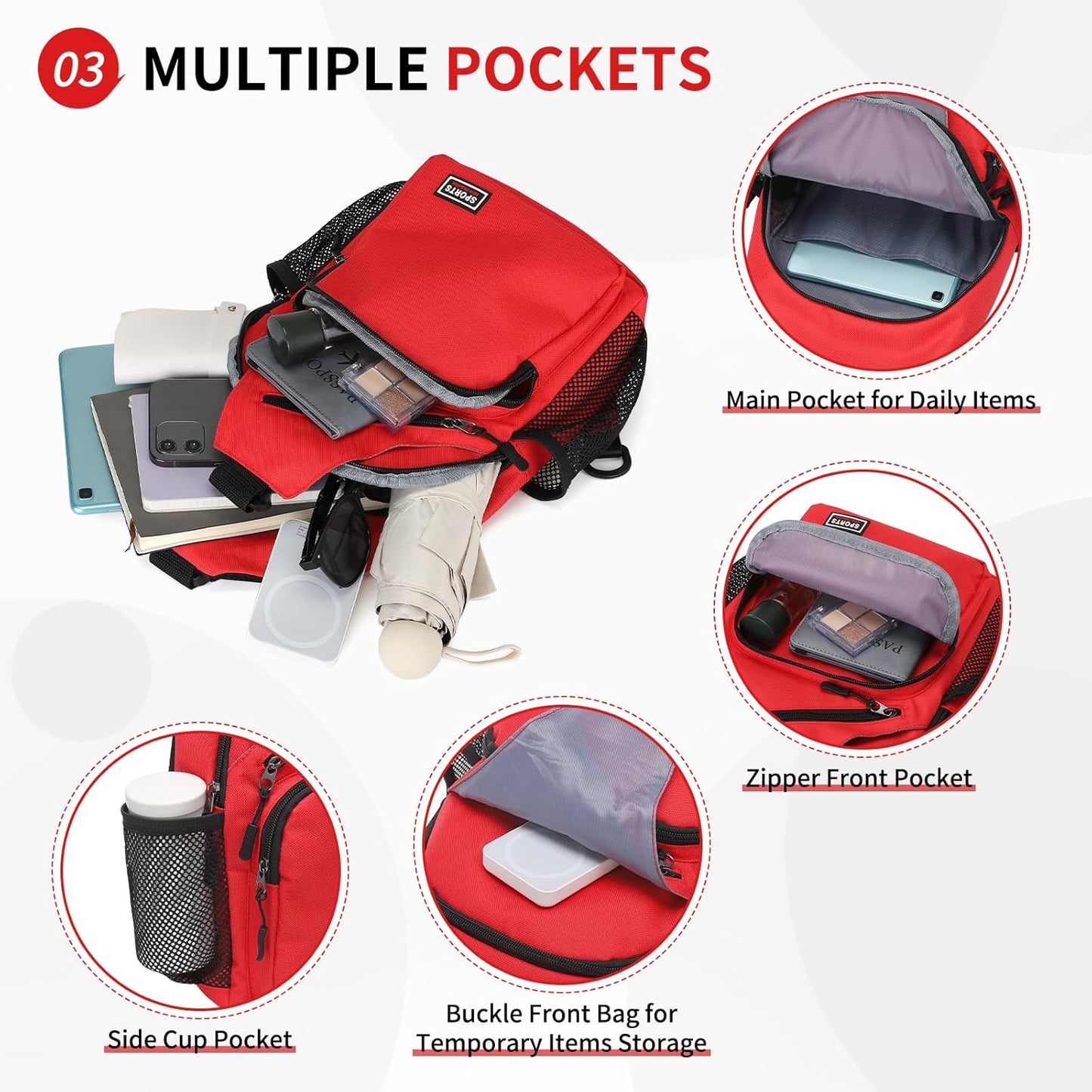 Convertible Sling Bag for Women Men Fit for 7.9" Tablet Yellow | Lightweight Mini Crossbody Backpack Daypack Anti-theft with Water Bottle Holder for Casual Travel Sport Hiking