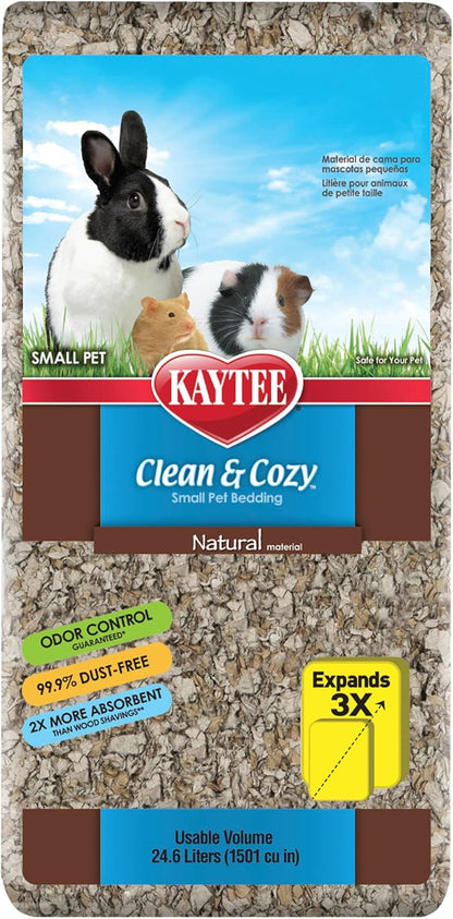 Clean & Cozy Natural Paper Bedding, Made for Small Animals, 49.2 Liters