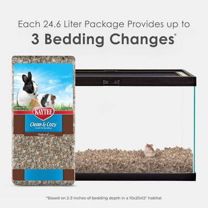 Clean & Cozy Natural Paper Bedding, Made for Small Animals, 49.2 Liters