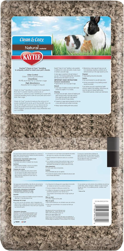 Clean & Cozy Natural Paper Bedding, Made for Small Animals, 49.2 Liters