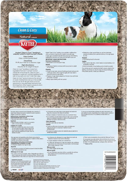 Clean & Cozy Natural Paper Bedding, Made for Small Animals, 49.2 Liters
