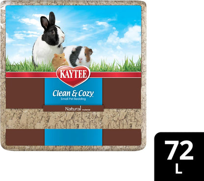 Clean & Cozy Natural Paper Bedding, Made for Small Animals, 49.2 Liters