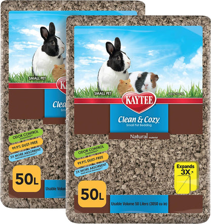 Clean & Cozy Natural Paper Bedding, Made for Small Animals, 49.2 Liters