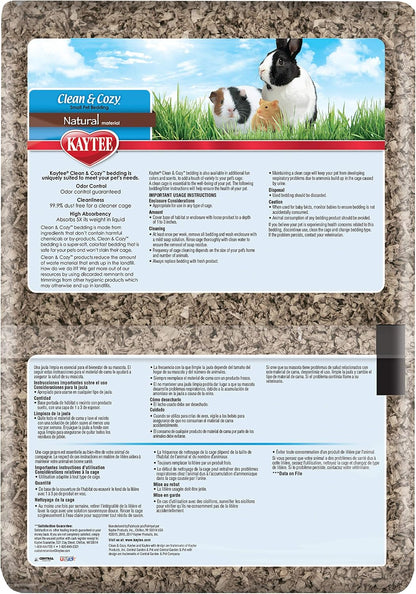 Clean & Cozy Natural Paper Bedding, Made for Small Animals, 49.2 Liters