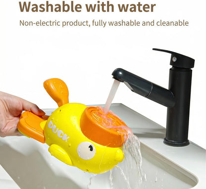 Duck Shaped Interactive Treat Dispenser for Cats and Dogs, Puzzle Slow Feeder Toy with Adjustable Food Outlets, Non Slip Pet Food Dispenser for Small Medium Pets (Yellow)