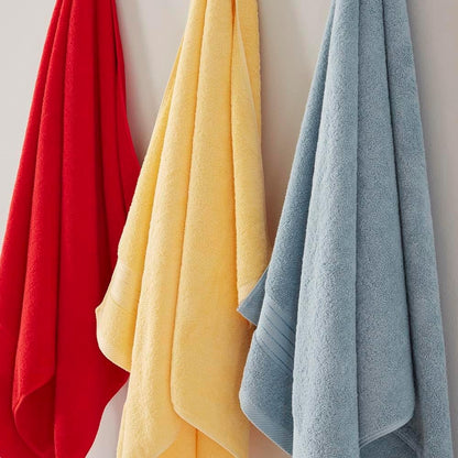 Yellow Luxury Bath Towel Set, Turkish Cotton Hotel Towel Bulk for Bathroom, Thick Bathroom Set of 6 Pcs with 2 Large Bath Towels, 2 Hand Towels, 2 Washcloths, 650 GSM.