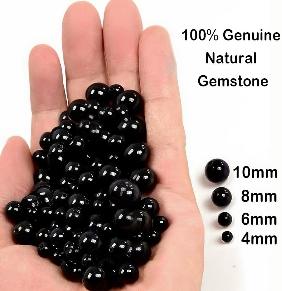 Natural Gemstone Yellow Jade Round Loose Beads for DIY Jewelry Making | 8mm Polished Smooth Stone Beads for Bracelet Necklace Jwelery Making Supplies