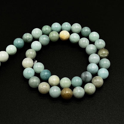 Natural Gemstone Yellow Jade Round Loose Beads for DIY Jewelry Making | 8mm Polished Smooth Stone Beads for Bracelet Necklace Jwelery Making Supplies