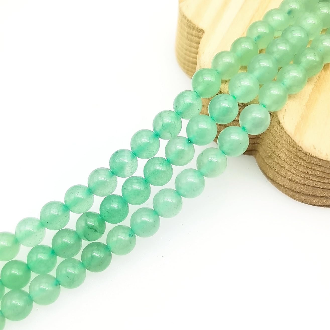 Natural Gemstone Yellow Jade Round Loose Beads for DIY Jewelry Making | 8mm Polished Smooth Stone Beads for Bracelet Necklace Jwelery Making Supplies