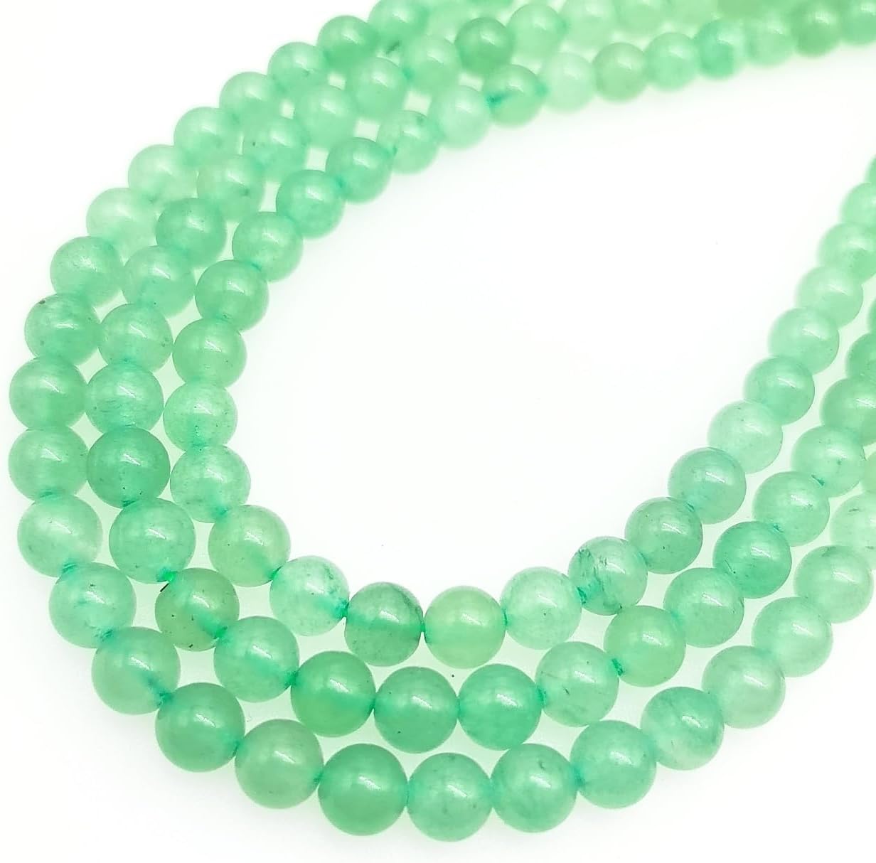 Natural Gemstone Yellow Jade Round Loose Beads for DIY Jewelry Making | 8mm Polished Smooth Stone Beads for Bracelet Necklace Jwelery Making Supplies