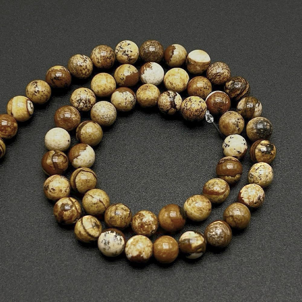 Natural Gemstone Yellow Jade Round Loose Beads for DIY Jewelry Making | 8mm Polished Smooth Stone Beads for Bracelet Necklace Jwelery Making Supplies