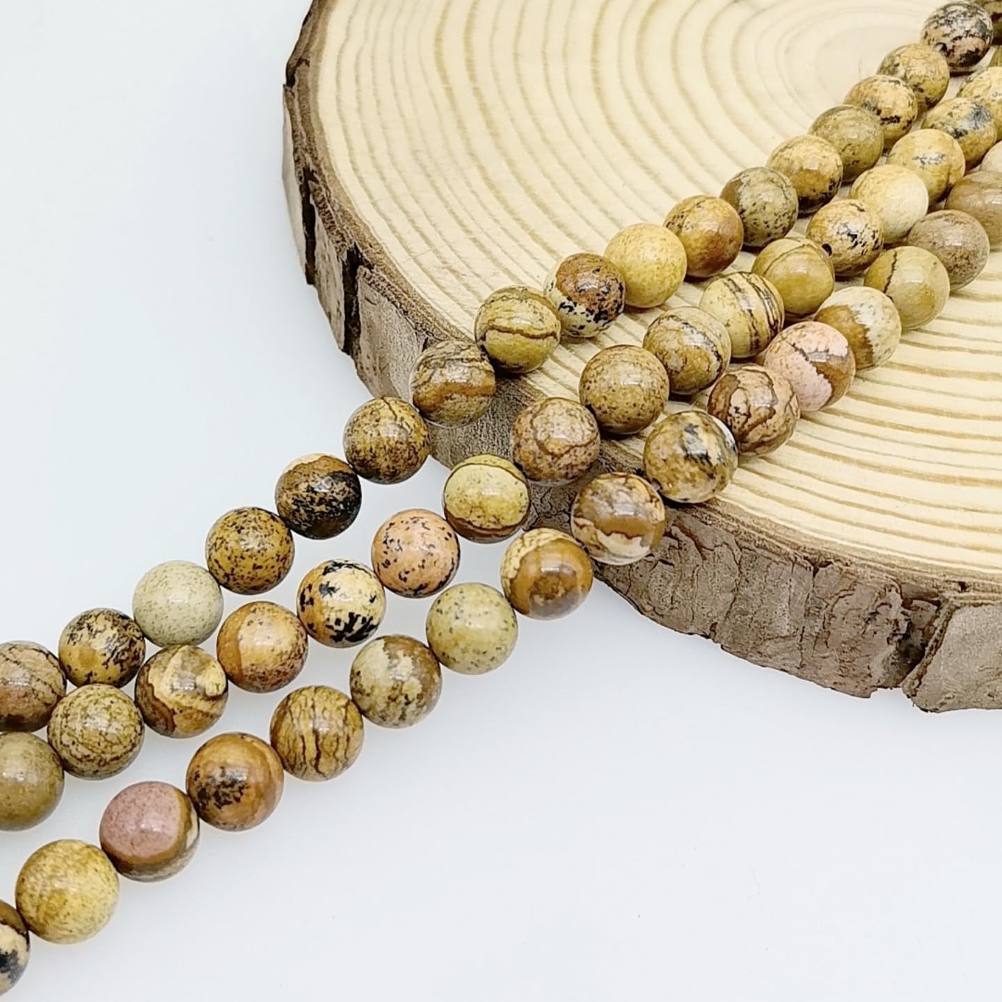 Natural Gemstone Yellow Jade Round Loose Beads for DIY Jewelry Making | 8mm Polished Smooth Stone Beads for Bracelet Necklace Jwelery Making Supplies