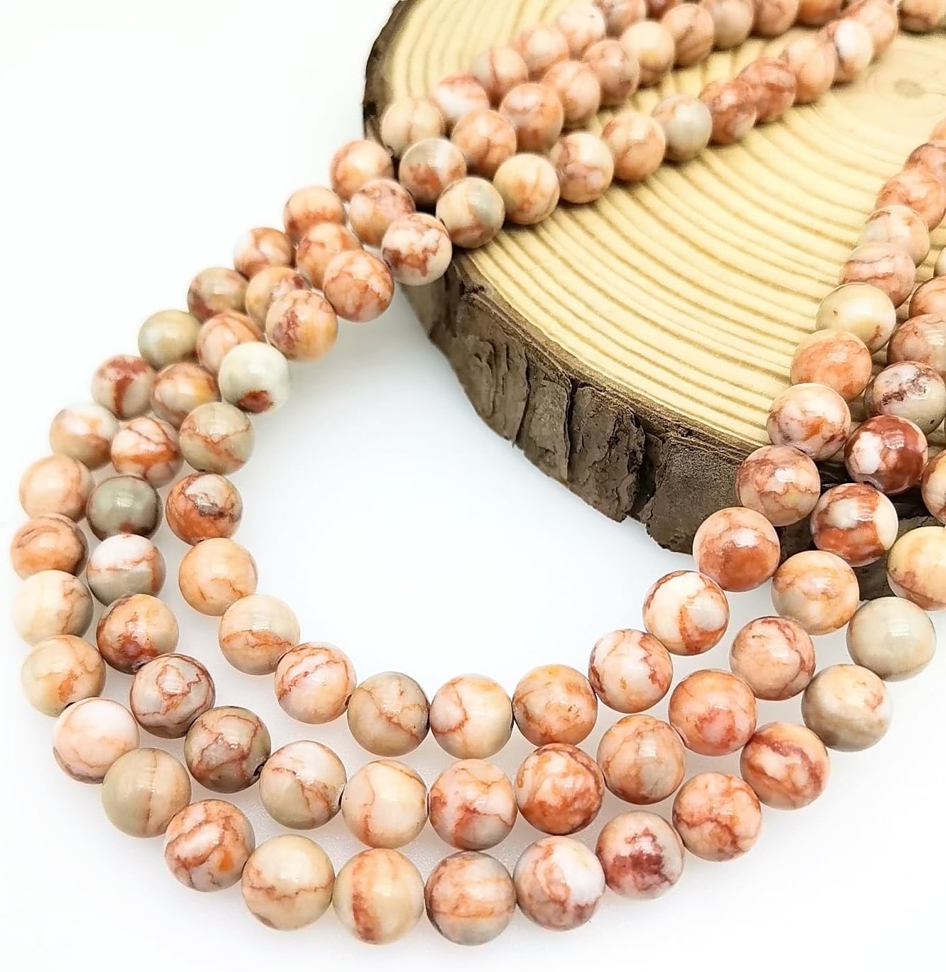 Natural Gemstone Yellow Jade Round Loose Beads for DIY Jewelry Making | 8mm Polished Smooth Stone Beads for Bracelet Necklace Jwelery Making Supplies