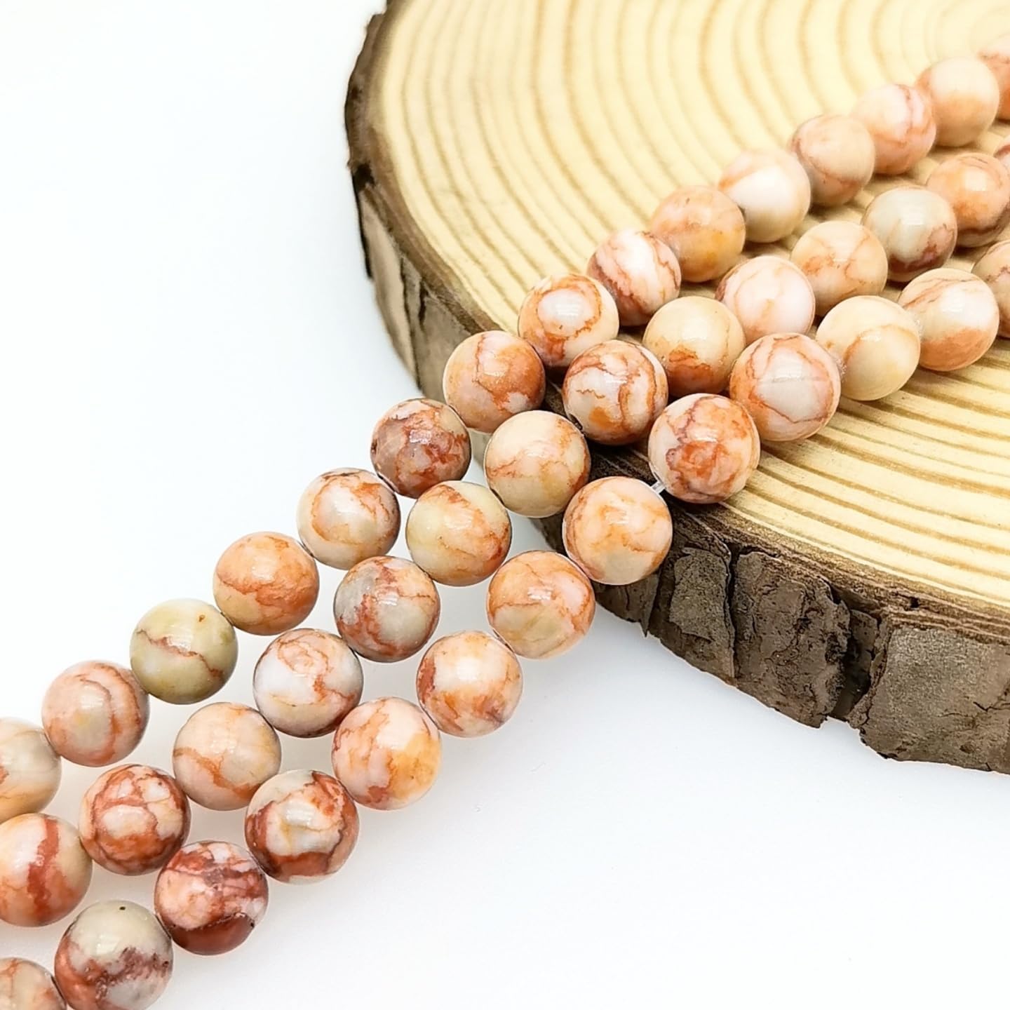 Natural Gemstone Yellow Jade Round Loose Beads for DIY Jewelry Making | 8mm Polished Smooth Stone Beads for Bracelet Necklace Jwelery Making Supplies