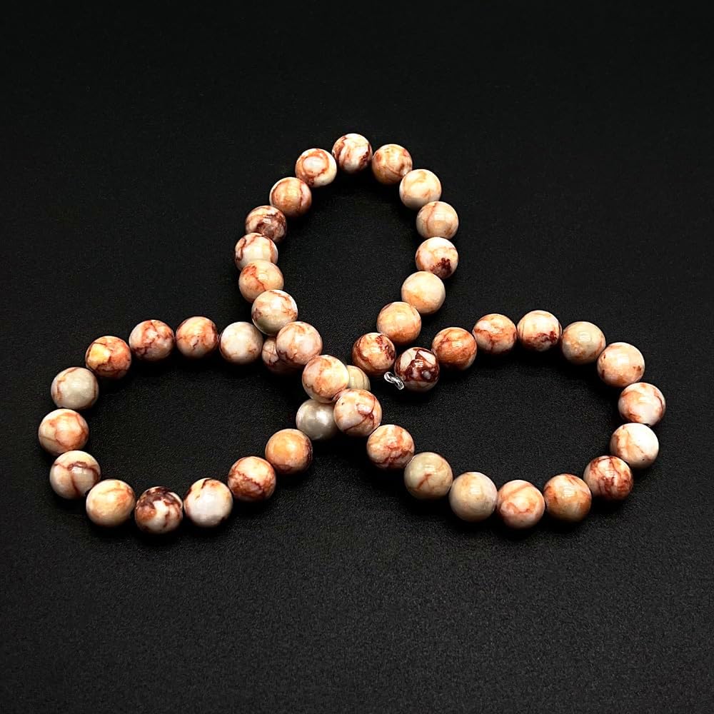 Natural Gemstone Yellow Jade Round Loose Beads for DIY Jewelry Making | 8mm Polished Smooth Stone Beads for Bracelet Necklace Jwelery Making Supplies