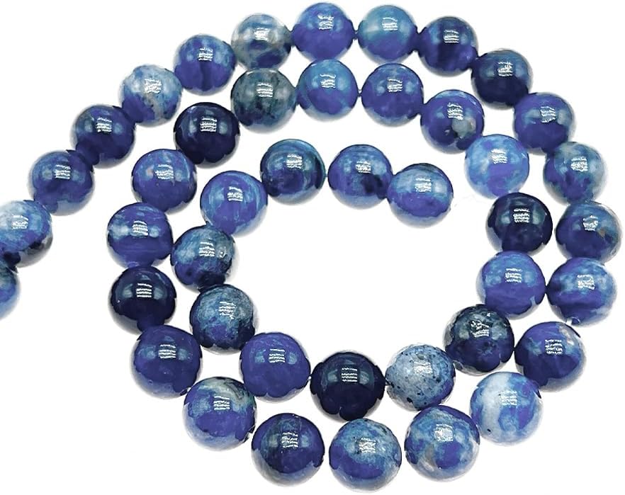 Natural Gemstone Yellow Jade Round Loose Beads for DIY Jewelry Making | 8mm Polished Smooth Stone Beads for Bracelet Necklace Jwelery Making Supplies