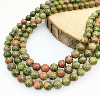Natural Gemstone Yellow Jade Round Loose Beads for DIY Jewelry Making | 8mm Polished Smooth Stone Beads for Bracelet Necklace Jwelery Making Supplies
