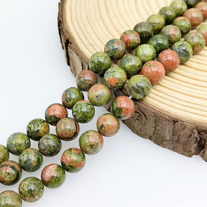 Natural Gemstone Yellow Jade Round Loose Beads for DIY Jewelry Making | 8mm Polished Smooth Stone Beads for Bracelet Necklace Jwelery Making Supplies