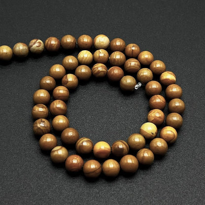 Natural Gemstone Yellow Jade Round Loose Beads for DIY Jewelry Making | 8mm Polished Smooth Stone Beads for Bracelet Necklace Jwelery Making Supplies