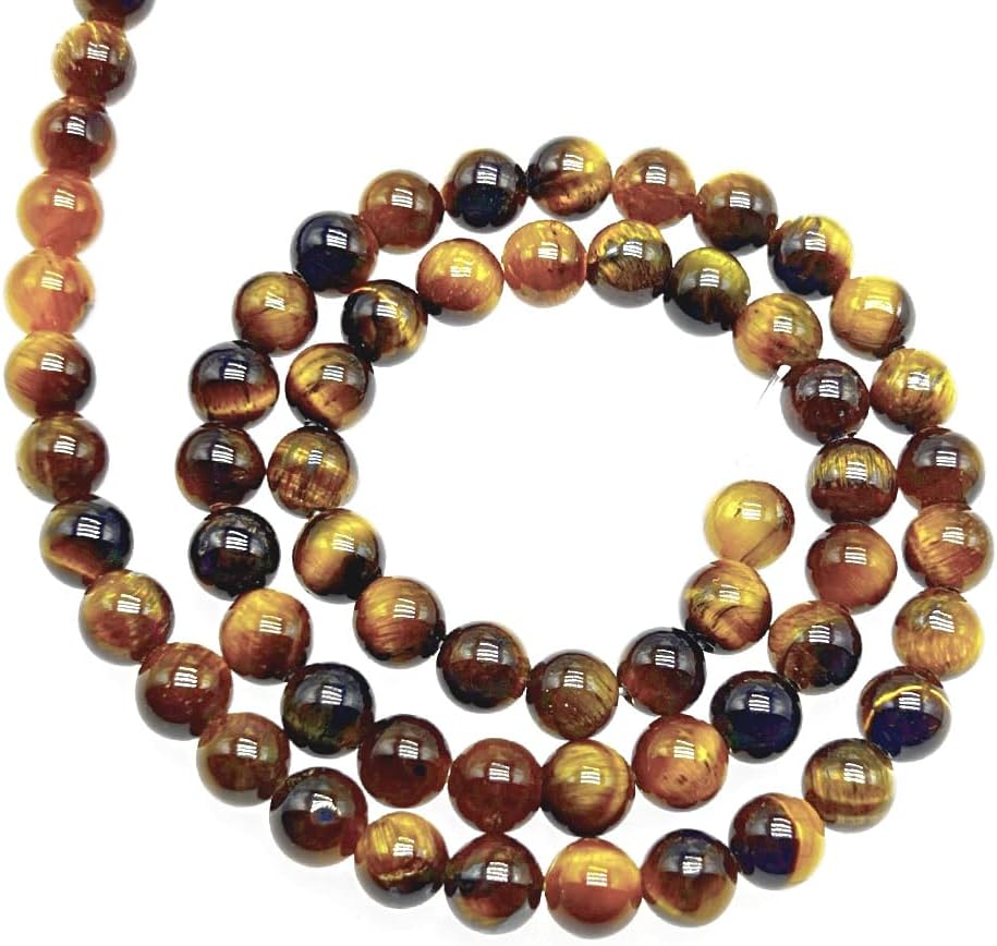 Natural Gemstone Yellow Jade Round Loose Beads for DIY Jewelry Making | 8mm Polished Smooth Stone Beads for Bracelet Necklace Jwelery Making Supplies