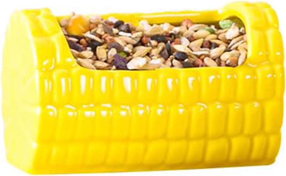 Hamster Food Bowl,Corn Shape Funny Small Animals Pet Bowl for Hamster,MINI Ceramic Food Water Feeding Bowl for Guinea Pigs，Gerbil，Mouse Rat，Chinchilla and Hedgehog (Yellow)