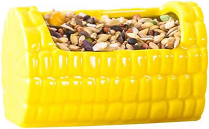 Hamster Food Bowl,Corn Shape Funny Small Animals Pet Bowl for Hamster,MINI Ceramic Food Water Feeding Bowl for Guinea Pigs，Gerbil，Mouse Rat，Chinchilla and Hedgehog (Yellow)