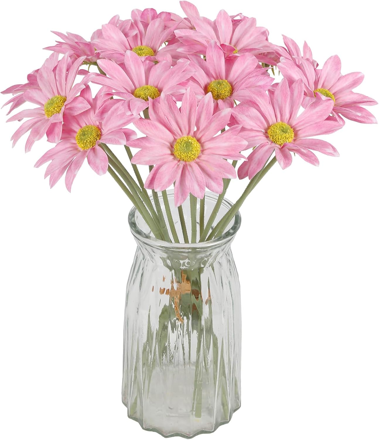 15pcs Daisies Artificial Flowers Faux Yellow Daisies Flowers 12" Fake Wildflowers Flower Silk Flowers for Floral Arrangements Wedding Home Garden Decor (Yellow)