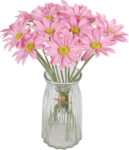 15pcs Daisies Artificial Flowers Faux Yellow Daisies Flowers 12" Fake Wildflowers Flower Silk Flowers for Floral Arrangements Wedding Home Garden Decor (Yellow)