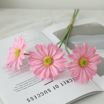 15pcs Daisies Artificial Flowers Faux Yellow Daisies Flowers 12" Fake Wildflowers Flower Silk Flowers for Floral Arrangements Wedding Home Garden Decor (Yellow)
