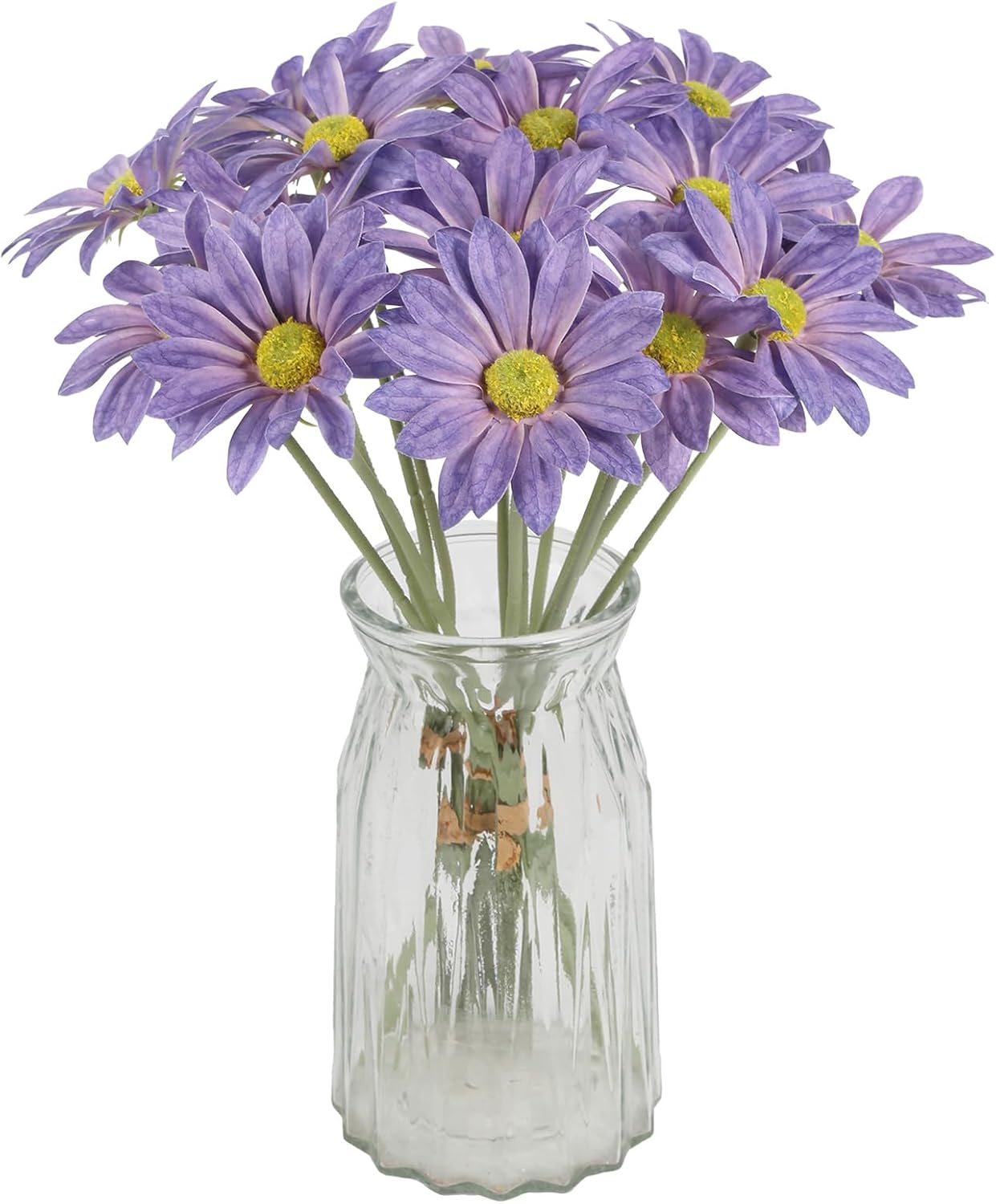 15pcs Daisies Artificial Flowers Faux Yellow Daisies Flowers 12" Fake Wildflowers Flower Silk Flowers for Floral Arrangements Wedding Home Garden Decor (Yellow)