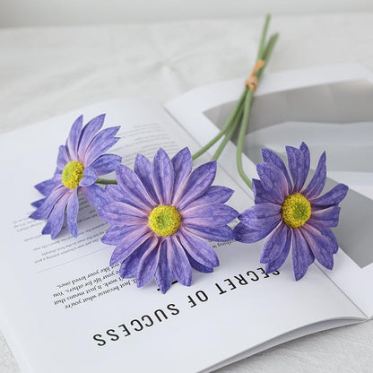 15pcs Daisies Artificial Flowers Faux Yellow Daisies Flowers 12" Fake Wildflowers Flower Silk Flowers for Floral Arrangements Wedding Home Garden Decor (Yellow)