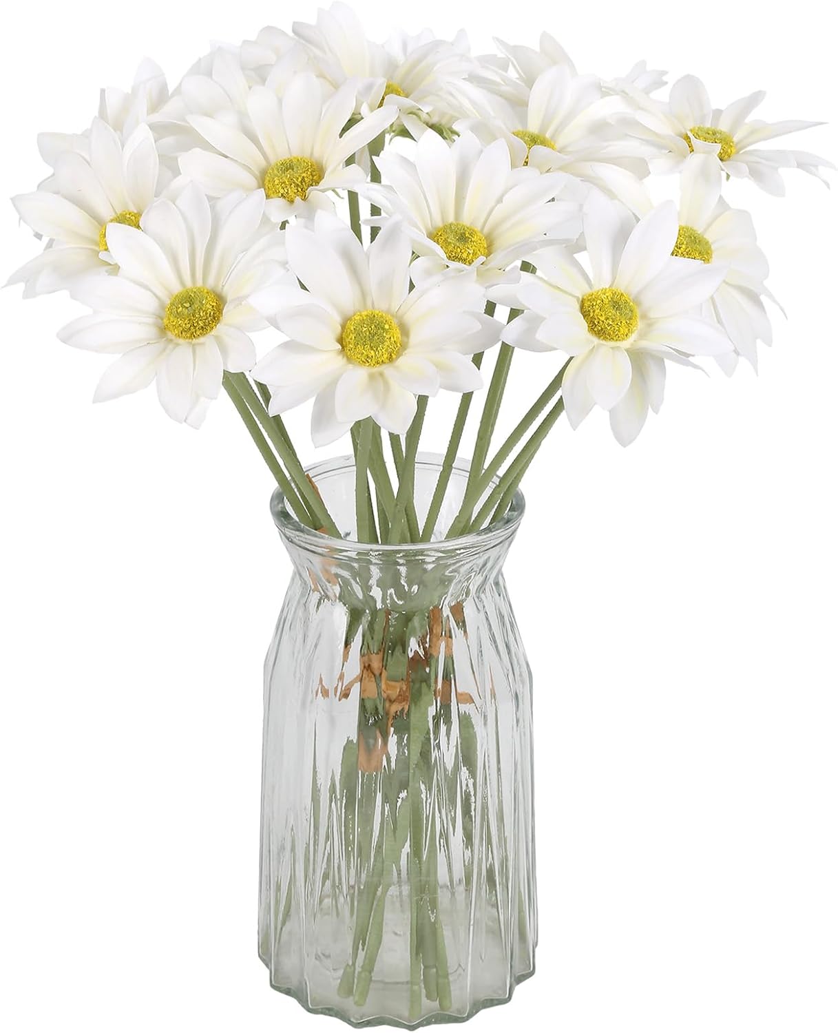 15pcs Daisies Artificial Flowers Faux Yellow Daisies Flowers 12" Fake Wildflowers Flower Silk Flowers for Floral Arrangements Wedding Home Garden Decor (Yellow)