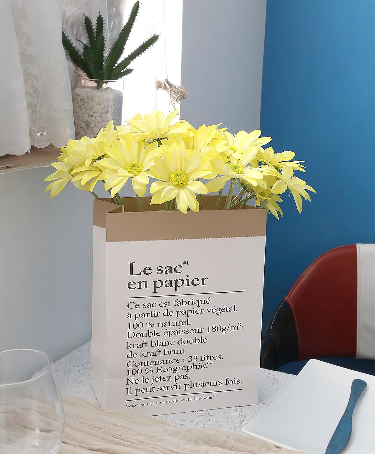 15pcs Daisies Artificial Flowers Faux Yellow Daisies Flowers 12" Fake Wildflowers Flower Silk Flowers for Floral Arrangements Wedding Home Garden Decor (Yellow)