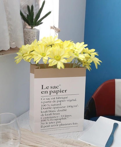 15pcs Daisies Artificial Flowers Faux Yellow Daisies Flowers 12" Fake Wildflowers Flower Silk Flowers for Floral Arrangements Wedding Home Garden Decor (Yellow)