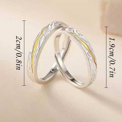 Matching Rings for Couples, Adjustable Unisex Eternity Love Band Set for Couples | CZ Stackable Jewelry, Perfect for Promise Engagements Rings for Women